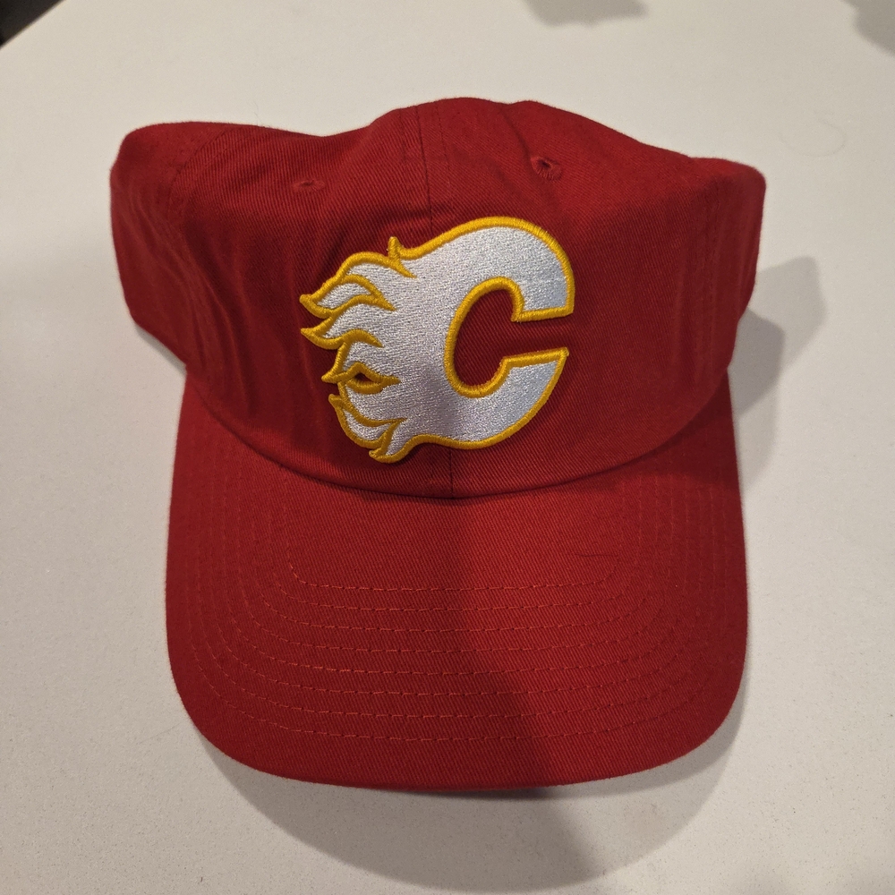 Calgary Flames Baseball Cap with Embroidered Logo